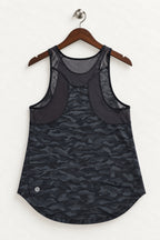Women's lululemon Black & Grey Camo Mesh Racerback Tank Top