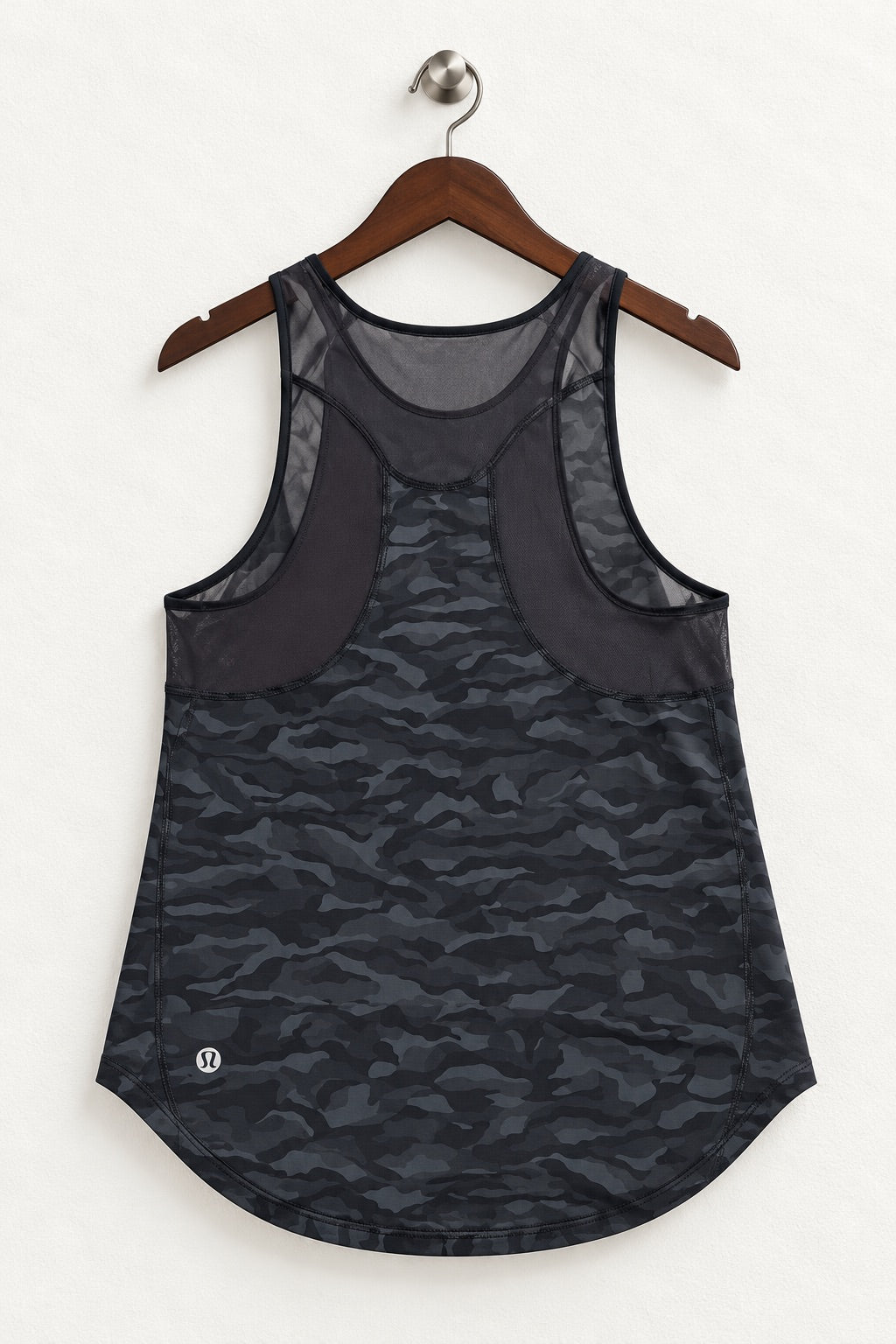 Women's lululemon Black & Grey Camo Mesh Racerback Tank Top