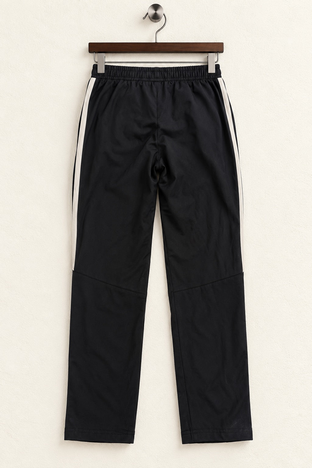 Adidas Men's Black 3-Stripe Zipper-Pocket Track Pants – Size M