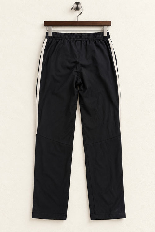 Adidas Men's Black 3-Stripe Zipper-Pocket Track Pants – Size M