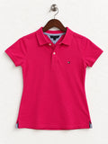 Women's Tommy Hilfiger Pink Short-Sleeve Polo Shirt – Size S
