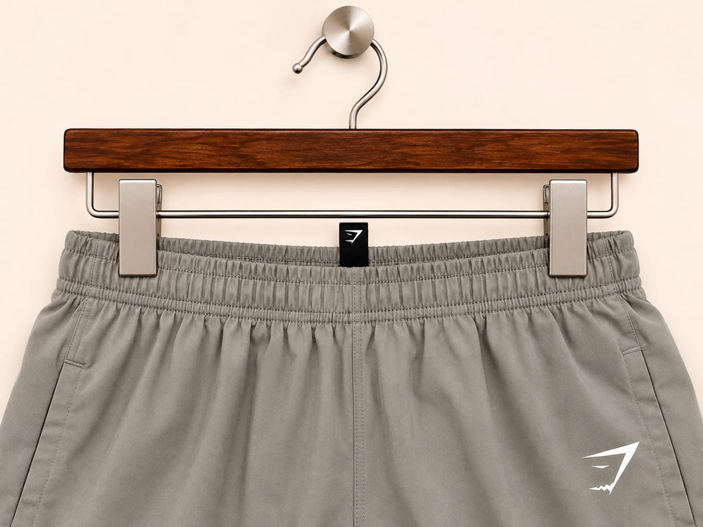 Gymshark Men's Khaki Lightweight Running & Training Athletic Gym Shorts