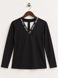 Women's Nike Dri-FIT Black Long-Sleeve Open-Back Top – Size M
