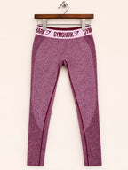 Gymshark Women's Burgundy Marl Vital Seamless High-Waisted Gym Leggings