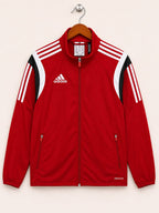 Adidas Men's Red Climacool Athletic Zip-Up Training Track Jacket