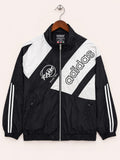 Adidas Men's Black and White Vintage Rams Basketball Full-Zip Track Jacket
