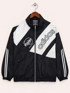 Adidas Men's Black and White Vintage Rams Basketball Full-Zip Track Jacket