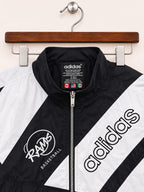 Adidas Men's Black and White Vintage Rams Basketball Full-Zip Track Jacket