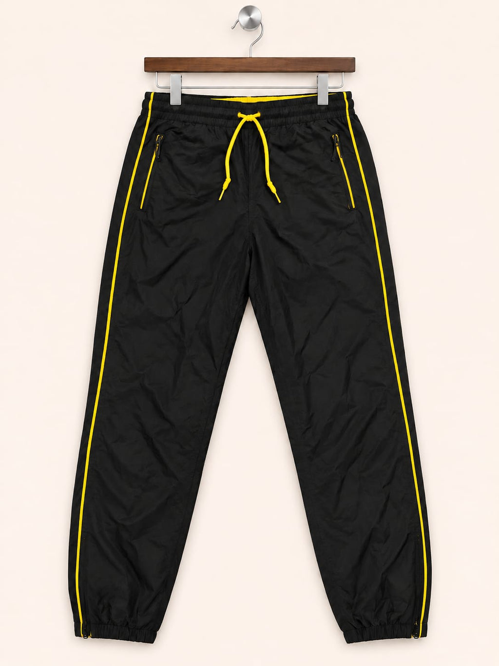 Polo Sport Ralph Lauren Men's Black and Yellow Piping Athletic Track Pants