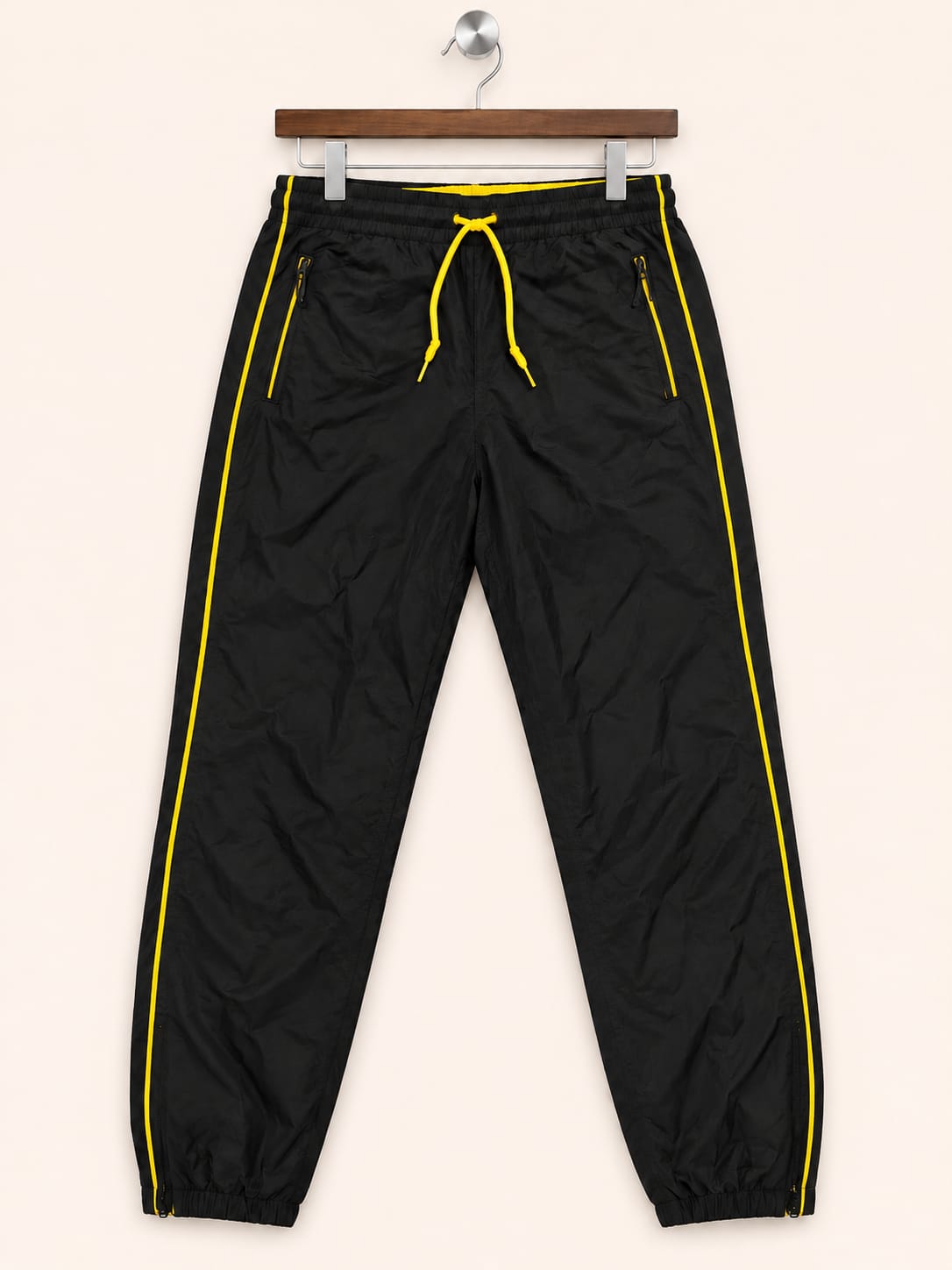 Polo Sport Ralph Lauren Men's Black and Yellow Piping Athletic Track Pants
