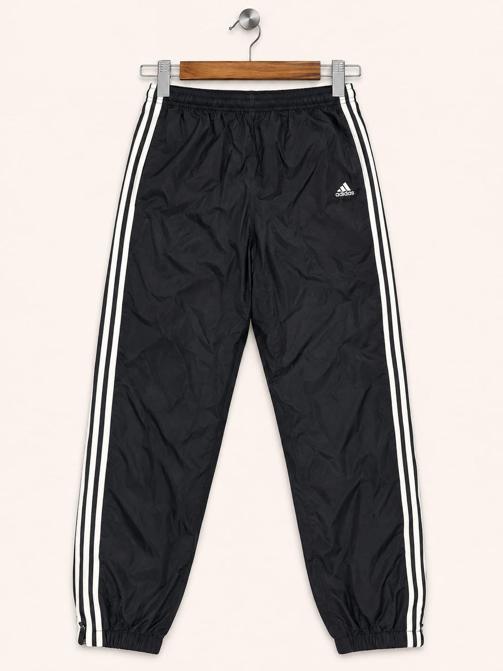 Adidas Men's Black Classic 3-Stripes Athletic Track Pants