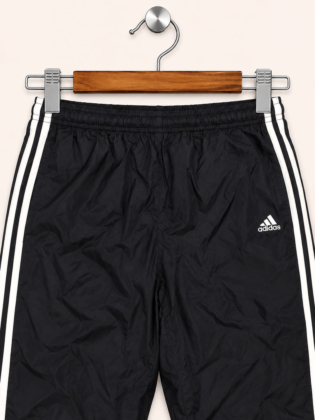 Adidas Men's Black Classic 3-Stripes Athletic Track Pants