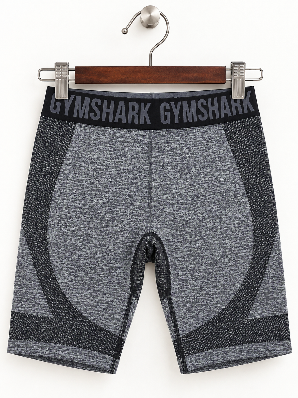 Gymshark Women's Grey Marl Seamless High-Waisted Athletic Biker Shorts