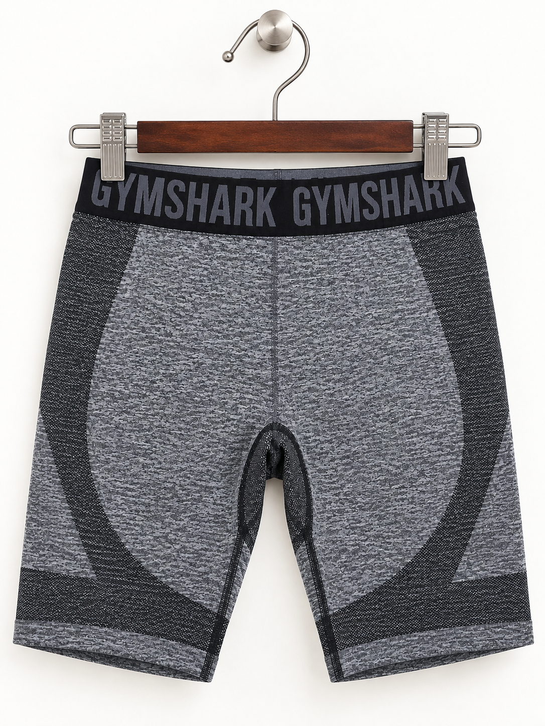 Gymshark Women's Grey Marl Seamless High-Waisted Athletic Biker Shorts