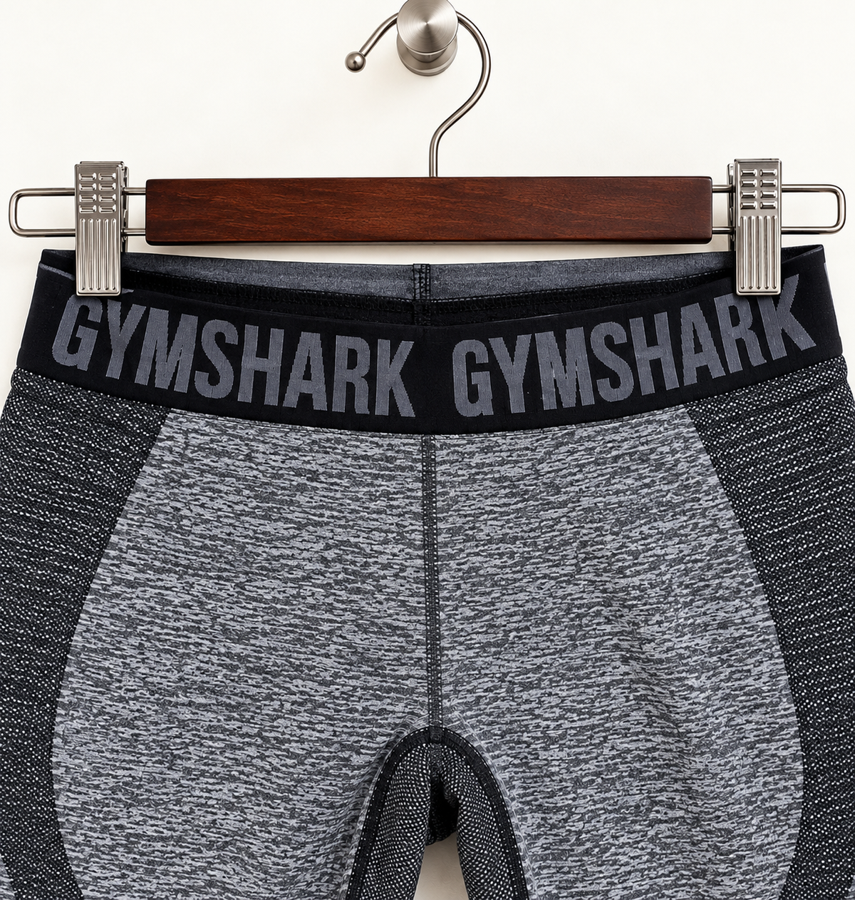 Gymshark Women's Grey Marl Seamless High-Waisted Athletic Biker Shorts