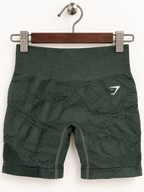 Gymshark Women's Olive Green Seamless High-Waisted Athletic Biker Shorts