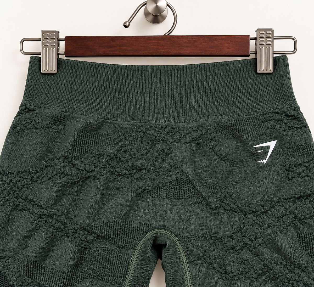 Gymshark Women's Olive Green Seamless High-Waisted Athletic Biker Shorts
