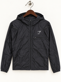 Gymshark Women's Black Lightweight Hooded Athletic Windbreaker Jacket