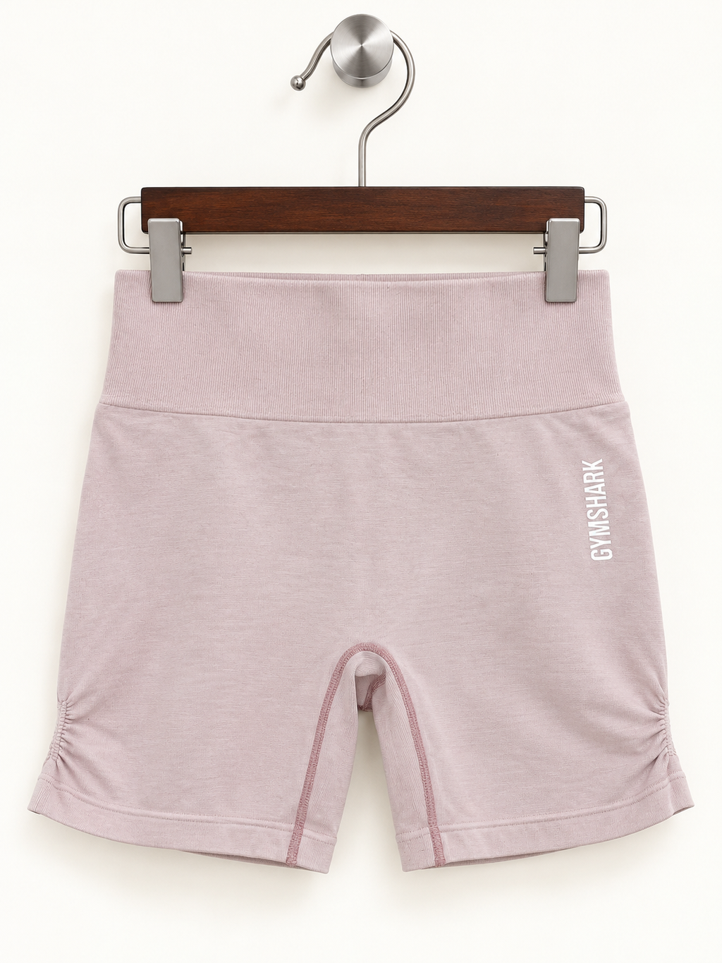 Gymshark Women's Light Pink Seamless High-Waisted Athletic Biker Shorts