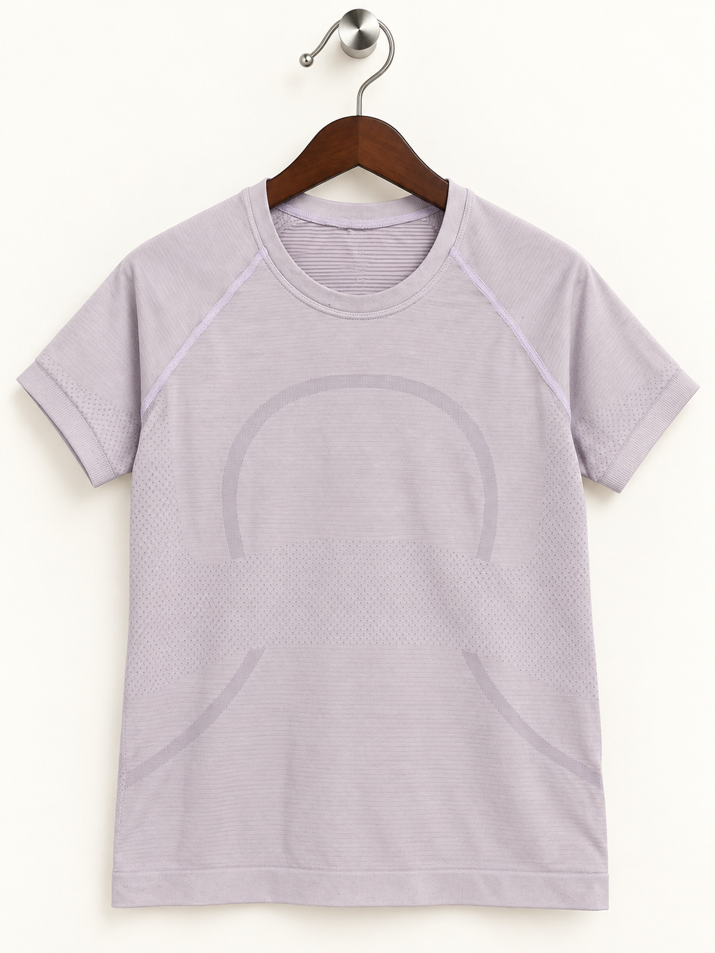 Lululemon Women's Light Purple Seamless Athletic Short Sleeve T-Shirt