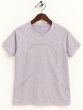 Lululemon Women's Light Purple Seamless Athletic Short Sleeve T-Shirt