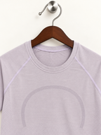 Lululemon Women's Light Purple Seamless Athletic Short Sleeve T-Shirt