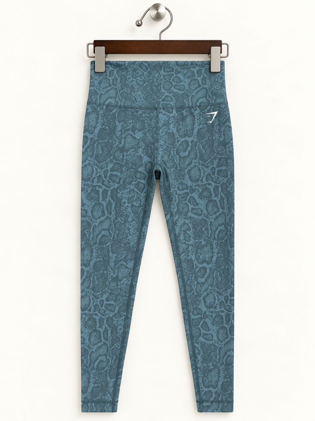 Gymshark Women's Slate Blue Animal Print Seamless High-Waisted Leggings