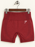 Gymshark Women's Maroon/Maroon-Red Seamless High-Waisted Athletic Biker Shorts