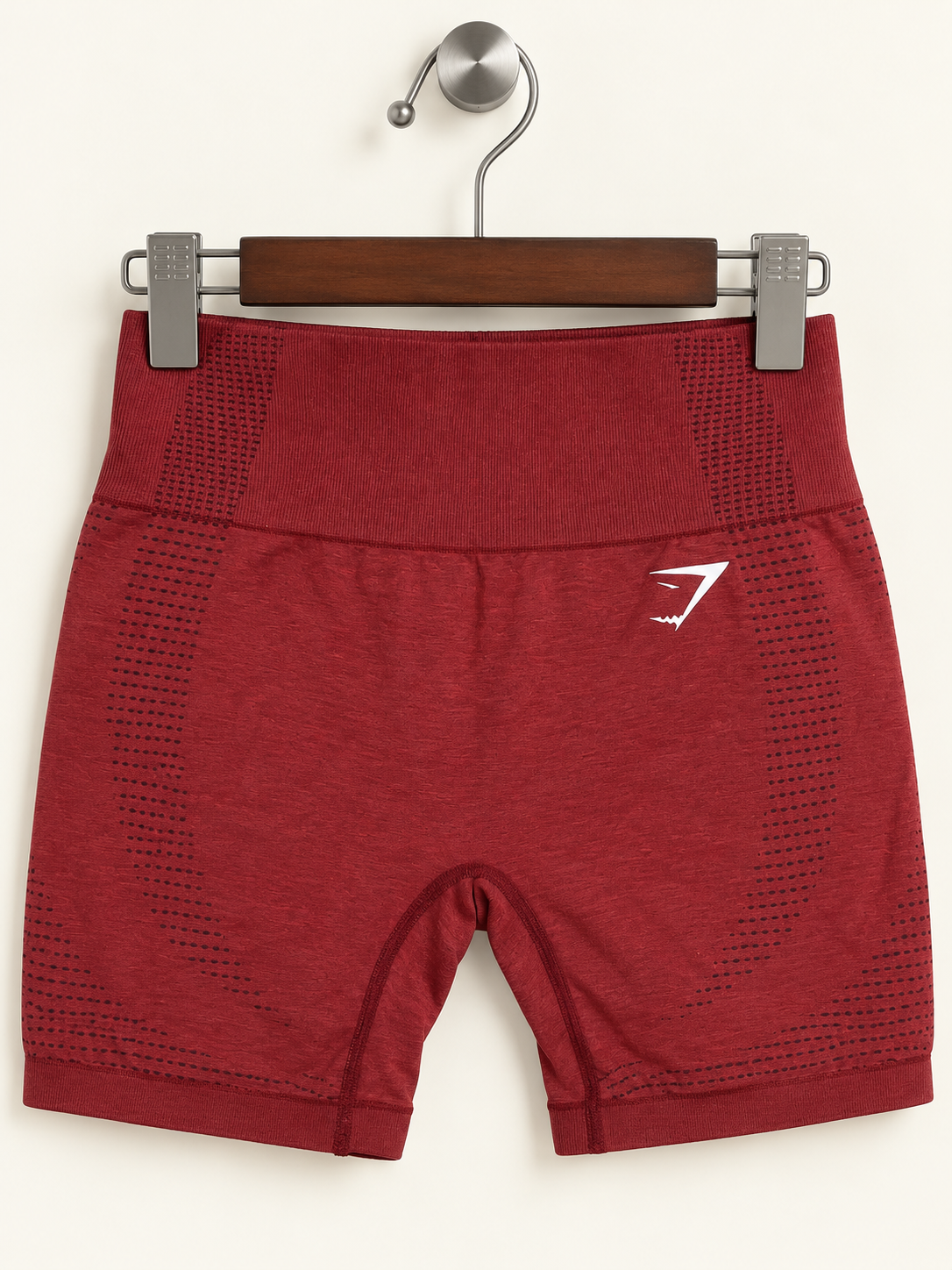 Gymshark Women's Maroon/Maroon-Red Seamless High-Waisted Athletic Biker Shorts