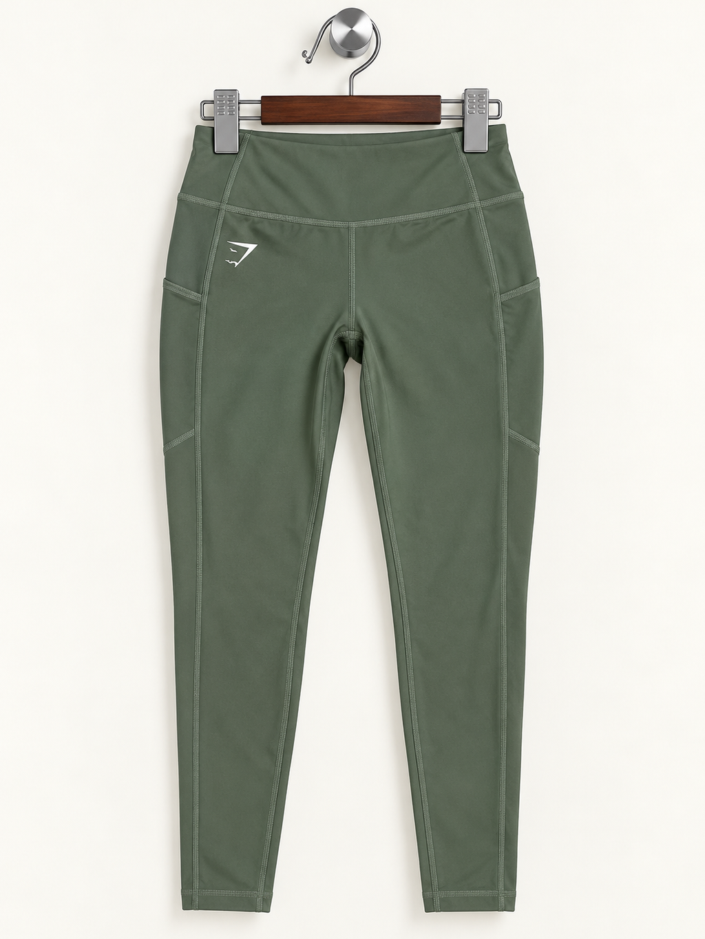 Gymshark Women's Olive Green High-Waisted Athletic Workout Leggings
