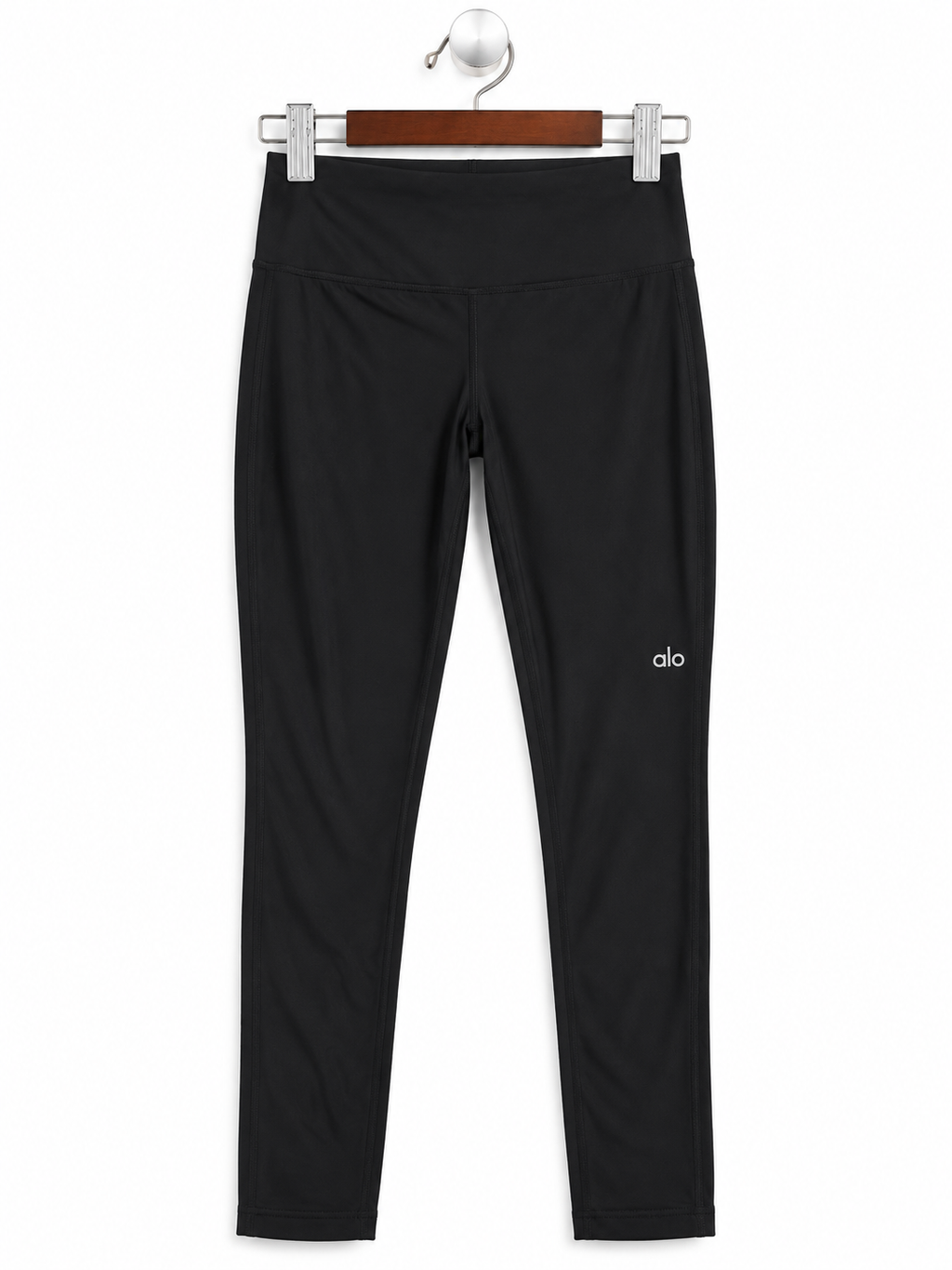 Alo Yoga Women's Black High-Waisted Ripped Cutout Athletic Leggings