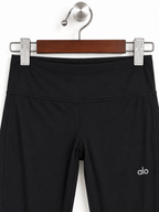 Alo Yoga Women's Black High-Waisted Ripped Cutout Athletic Leggings