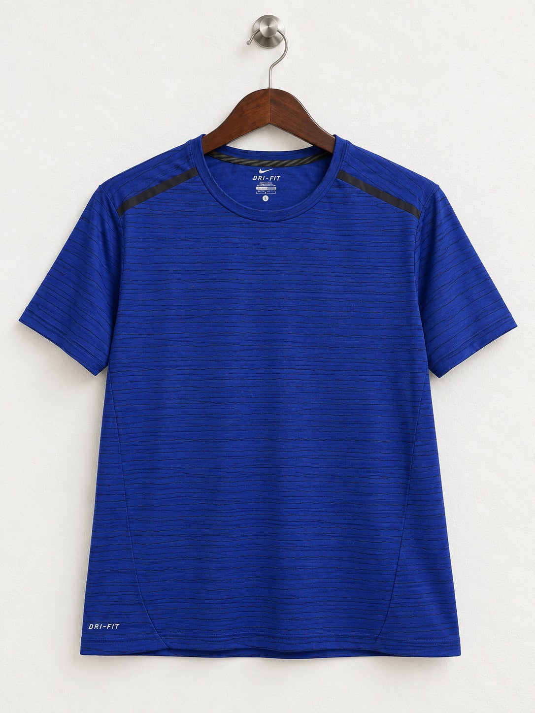 Men's Nike Dri-FIT Royal Blue Short-Sleeve Running Top – Size L