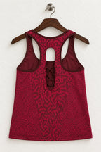 Women's Gymshark Burgundy Red Printed Lace-Up Tank Top – Size M