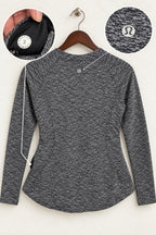 Women's lululemon Grey Space-Dye Long-Sleeve Running Top – Size 2