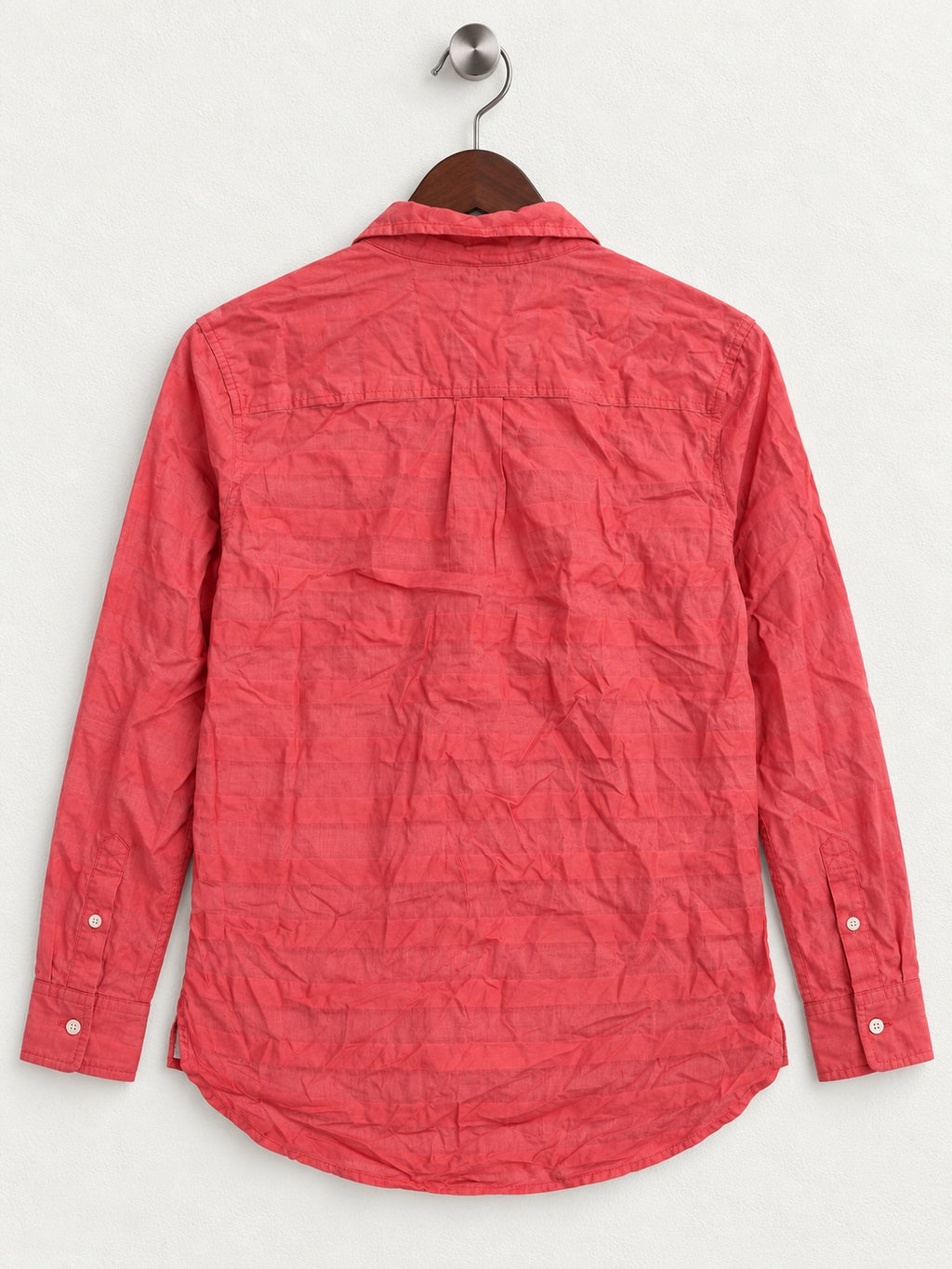 Women's Tommy Hilfiger Coral Long-Sleeve Boyfriend Fit Shirt – Size L