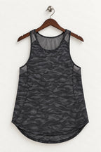 Women's lululemon Black & Grey Camo Mesh Racerback Tank Top