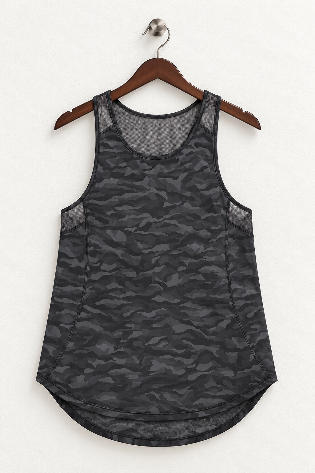 Women's lululemon Black & Grey Camo Mesh Racerback Tank Top