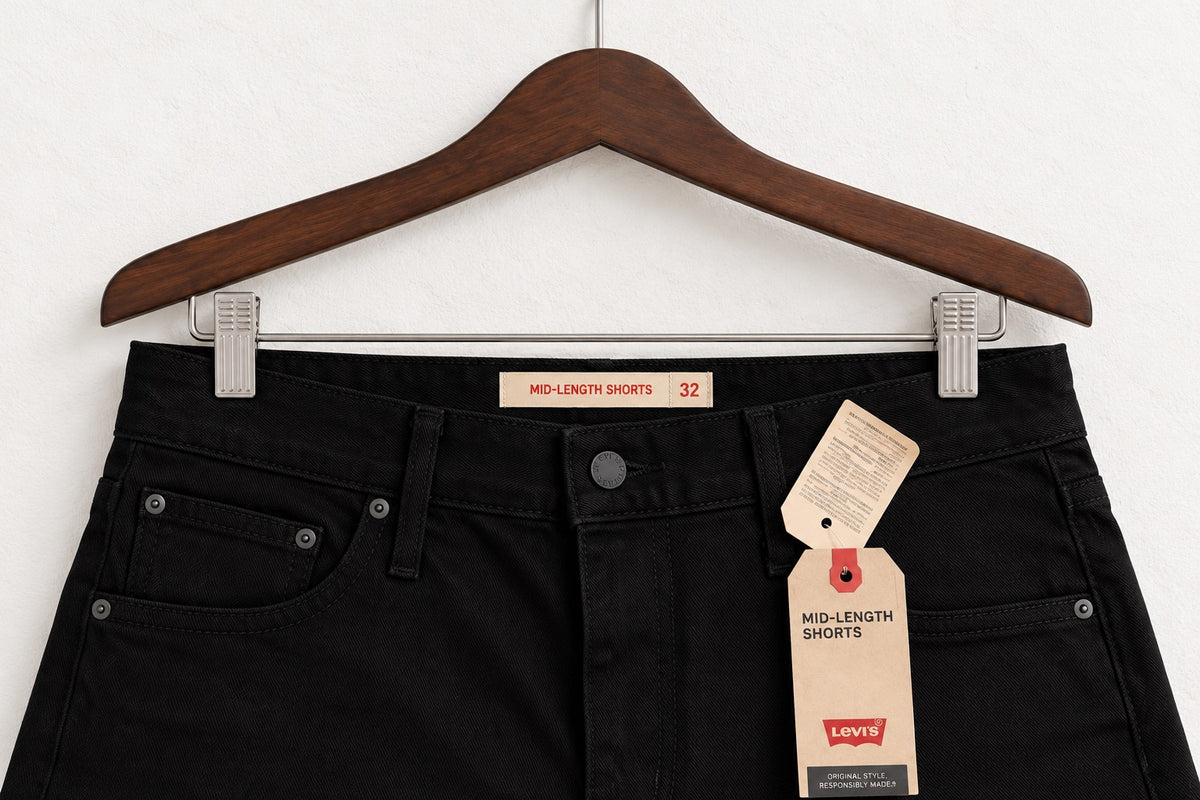 Levi's Women's Black Mid-Length Denim Shorts – Size 32