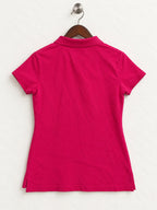 Women's Tommy Hilfiger Pink Short-Sleeve Polo Shirt – Size S