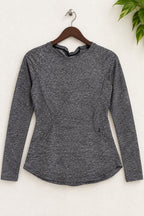 Women's lululemon Grey Space-Dye Long-Sleeve Running Top – Size 2