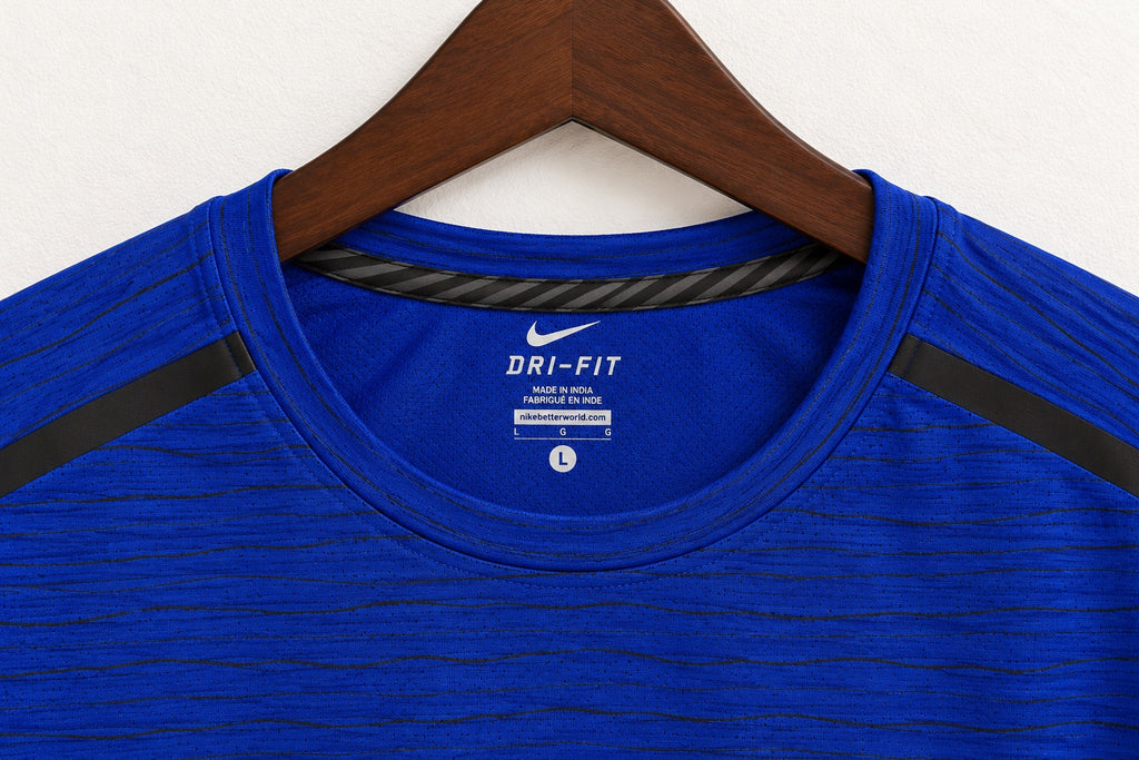 Men's Nike Dri-FIT Royal Blue Short-Sleeve Running Top – Size L