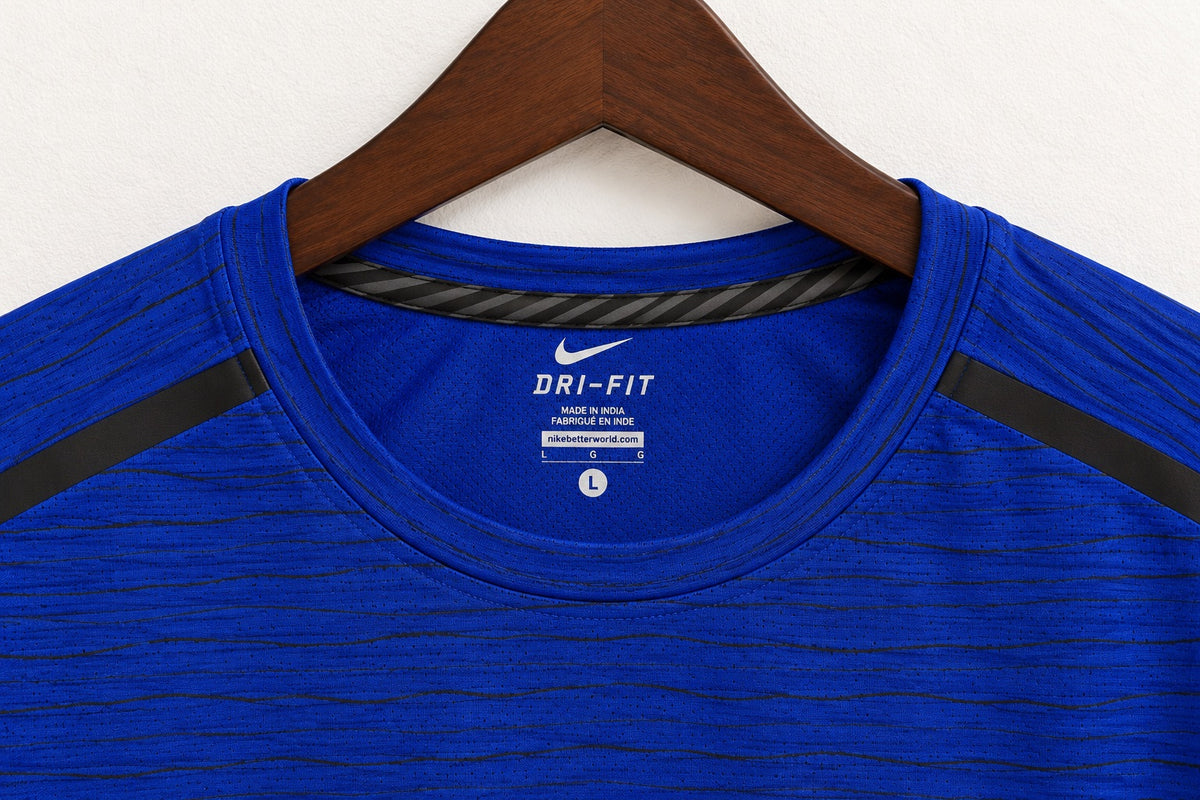 Men's Nike Dri-FIT Royal Blue Short-Sleeve Running Top – Size L