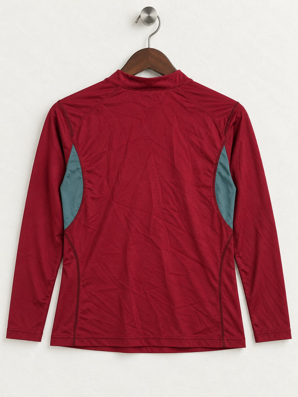 Men's Nike Pro Combat Dri-FIT Maroon Mock-Neck Long-Sleeve Top – Size L