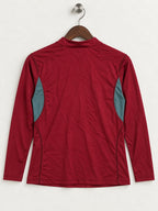 Men's Nike Pro Combat Dri-FIT Maroon Mock-Neck Long-Sleeve Top – Size L