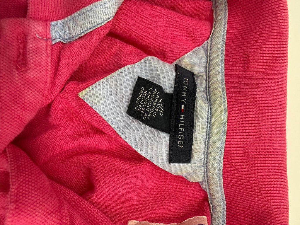 Women's Tommy Hilfiger Pink Short-Sleeve Polo Shirt – Size S