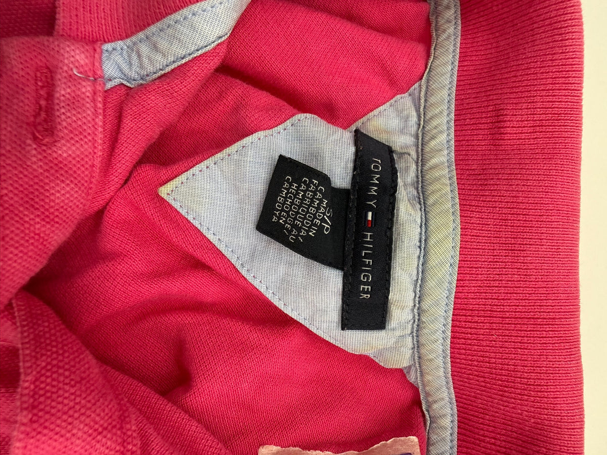 Women's Tommy Hilfiger Pink Short-Sleeve Polo Shirt – Size S
