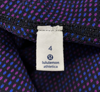 Lululemon Women's Purple/Blue Micro-Pattern High-Rise Leggings – Size 4