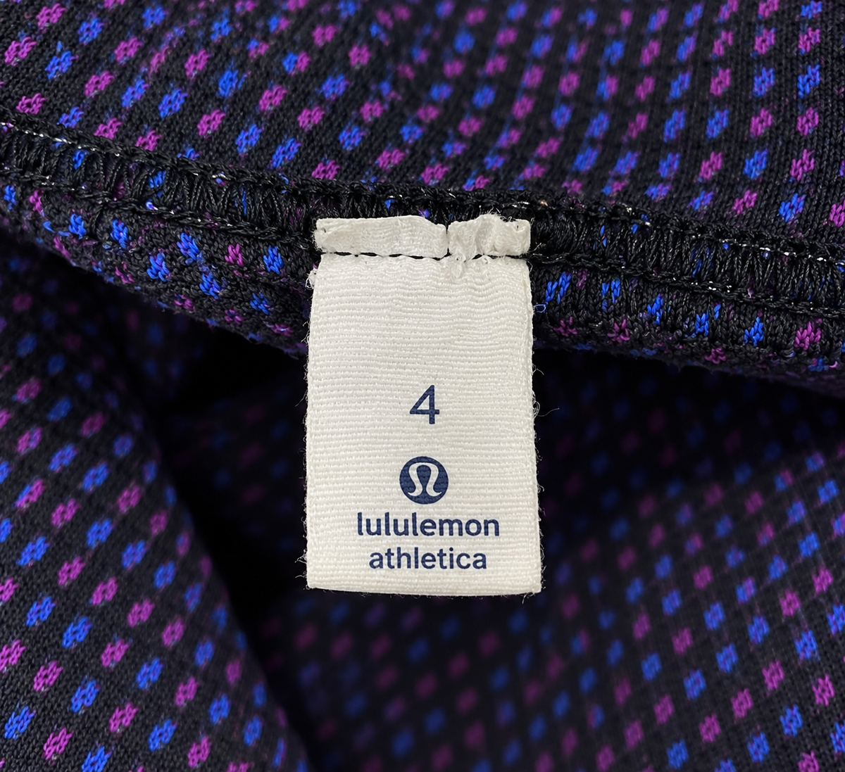 Lululemon Women's Purple/Blue Micro-Pattern High-Rise Leggings – Size 4