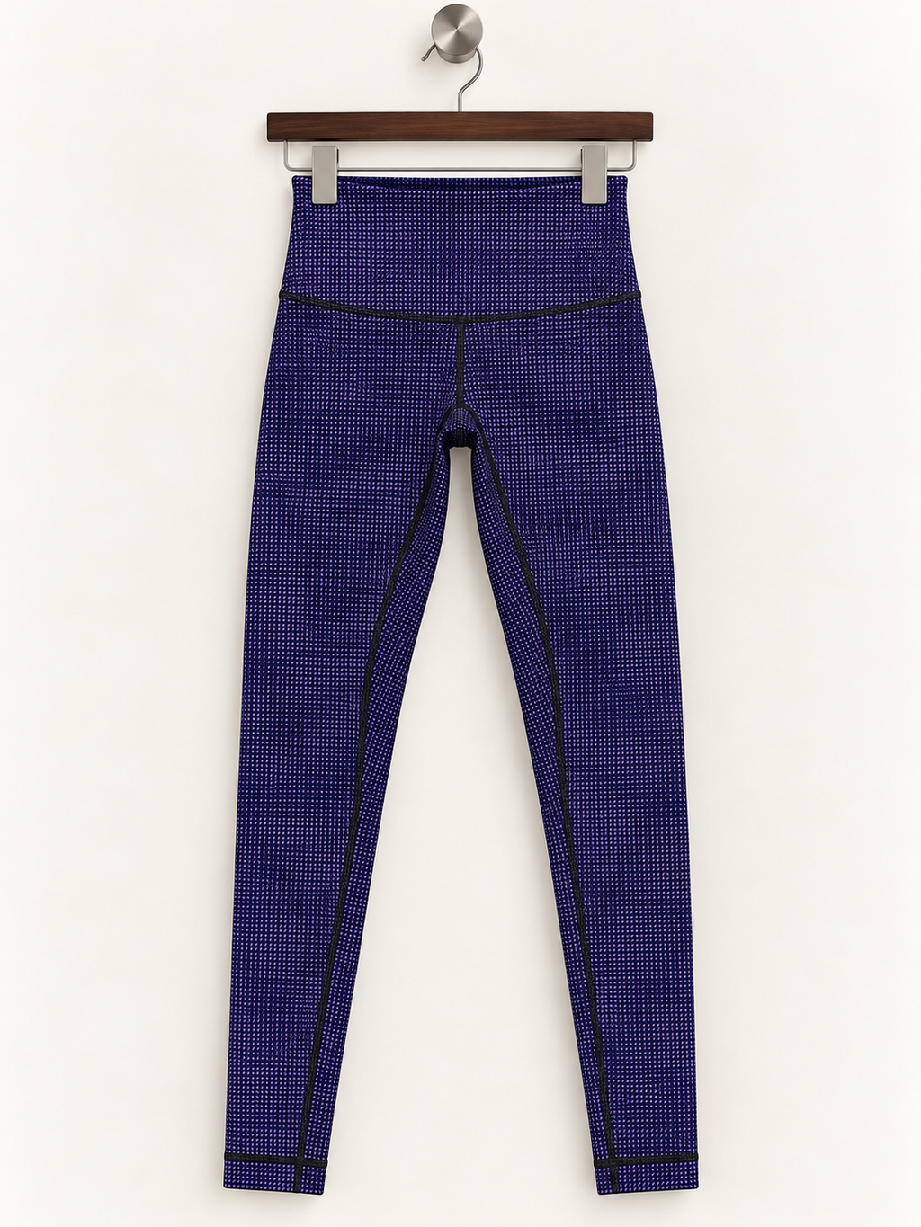 Lululemon Women's Purple/Blue Micro-Pattern High-Rise Leggings – Size 4